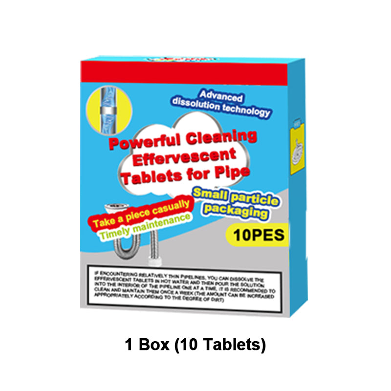 đĽ50% OFF â¤ď¸Powerful Cleaning Effervescent Tablets for Pipe, Fast Dissolve Hair Grease Clogs, Deodorizing Antibacterial Pipe Cleaner for Sink Toilet Floor Drain