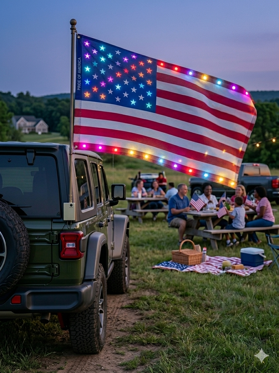 Last Day 70% OFF🔥 🦅 Illuminated 250th Anniversary USA Commemorative Flag - Premium LED Edition (3x5 Ft) -Bestseller