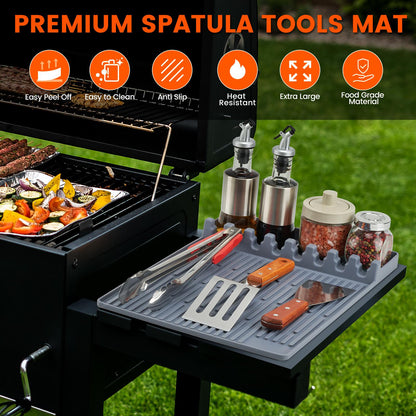 🎆 July 4 Sale | 50% OFF-Silicone Grill Side Shelf Mat – Heat Resistant BBQ Tool Organizer