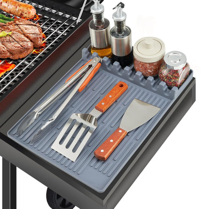 🎆 July 4 Sale | 50% OFF-Silicone Grill Side Shelf Mat – Heat Resistant BBQ Tool Organizer