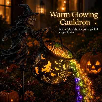 🔥Last Day Promotion 60% OFF丨🎃Halloween Witch Cauldron Garden Light