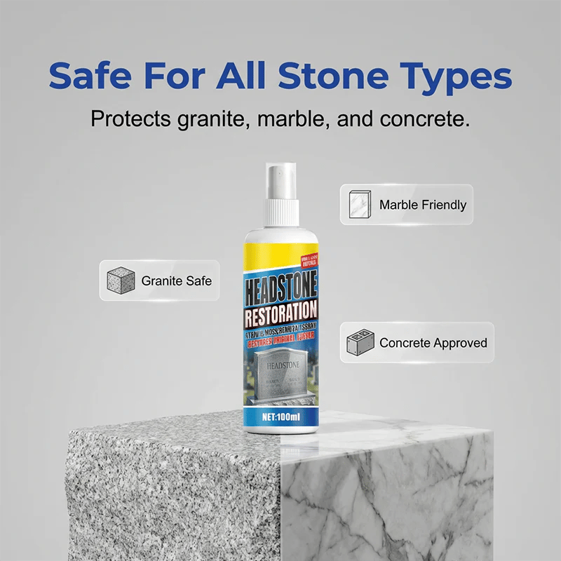 ⏰🎁Headstone Cleaning & Restoration Spray – Remove Stains Instantly
