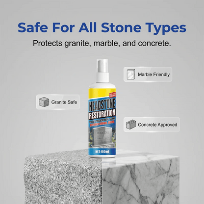 ⏰🎁Headstone Cleaning & Restoration Spray – Remove Stains Instantly