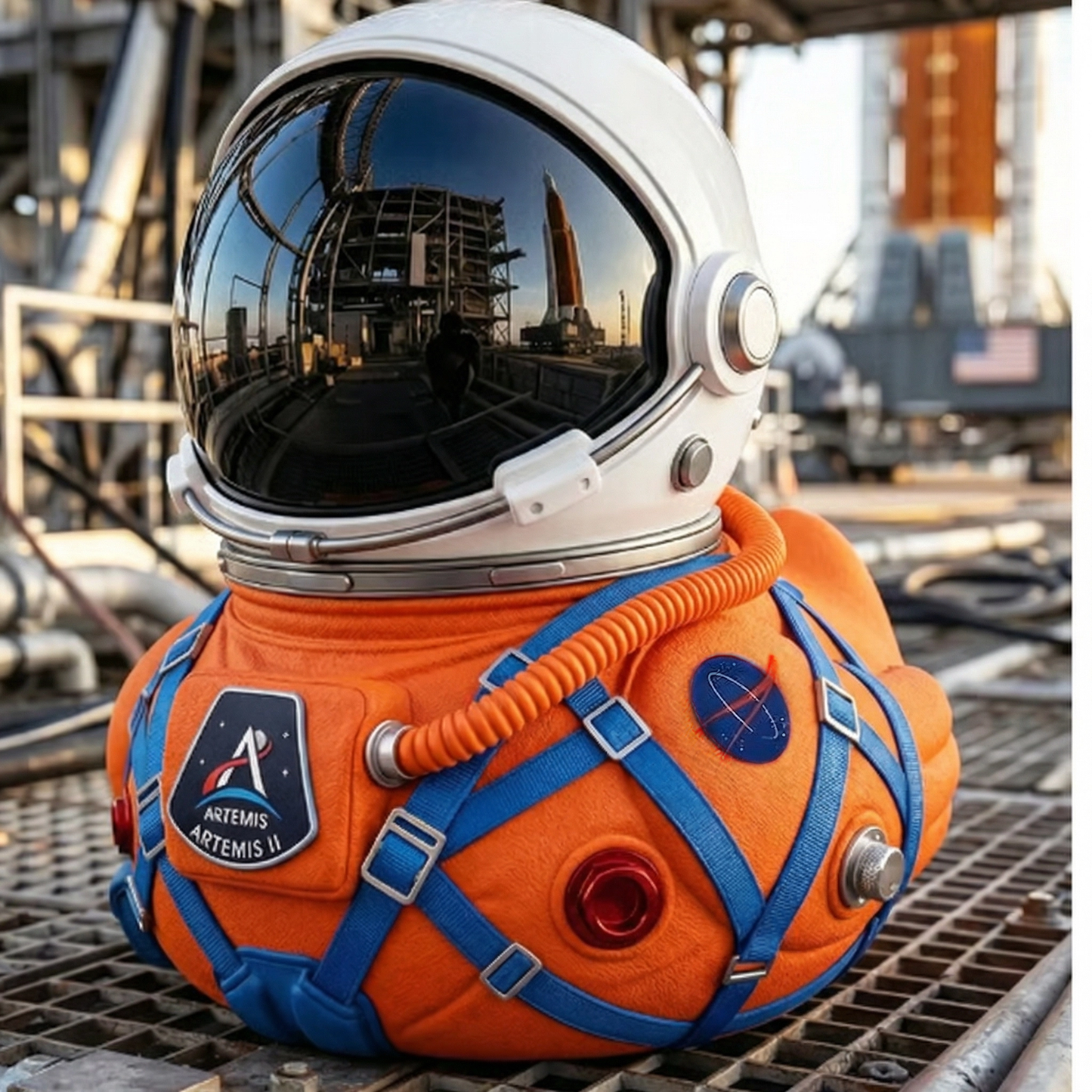 🚀Artemis II Mission Moon Launch Commemorative Astronaut Duck🌕