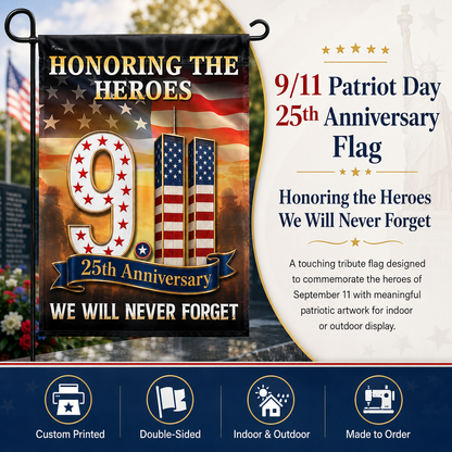 🇺🇸 9/11 Patriot Day 25th Anniversary Memorial Flag