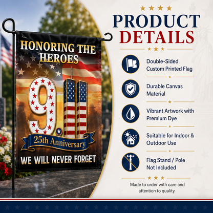 🇺🇸 9/11 Patriot Day 25th Anniversary Memorial Flag