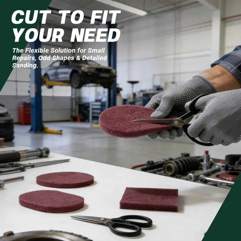 🔥LAST DAY 50% OFF🧽10-Pack Maroon Scuff Pads – Kitchen Cleaning, Paint Prep, Auto Restoration & Crafts