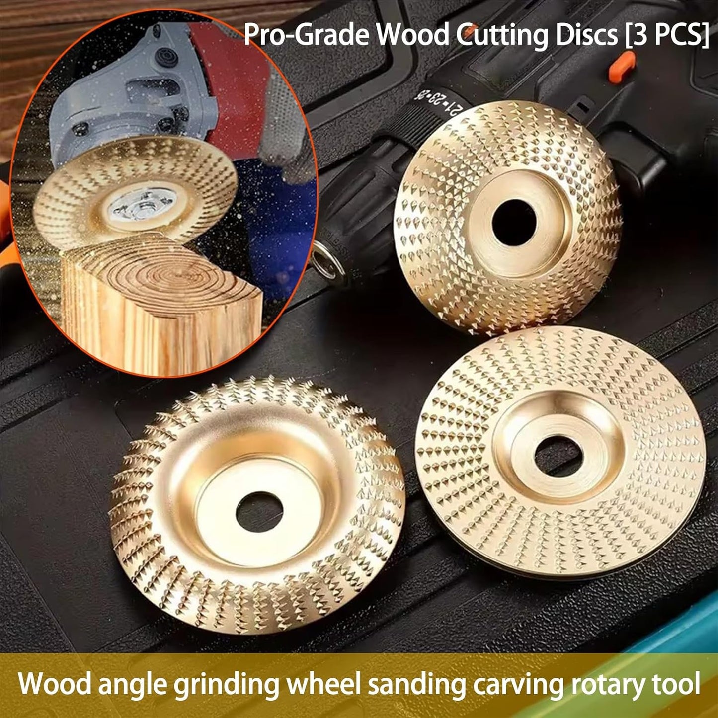 🔥 Buy One Get One Free | Heavy-Duty Wood Carving Disc Set (3PCS)