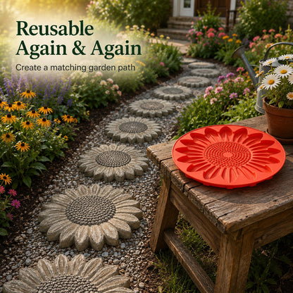 💥 LAST DAY 50% OFF - 🌻 Reusable Sunflower Stepping Stone Mold (📦Buy 2 Free Shipping)