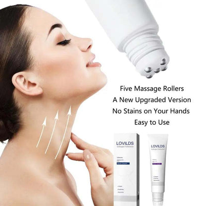 🔥Limited-time 50% sale🔥Sculpting Collagen Neck Cream with 5 Massage Rollers