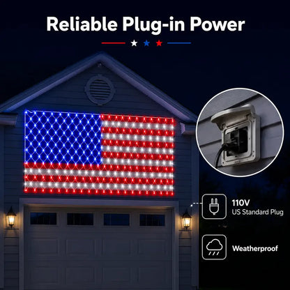 🎆 Must-Have Patriotic Solar Flag Lights, Waterproof & Dazzling🎉