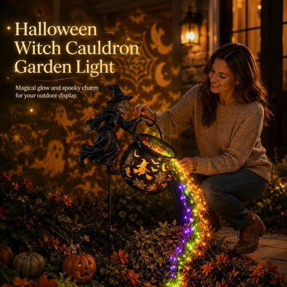 🔥Last Day Promotion 60% OFF丨🎃Halloween Witch Cauldron Garden Light