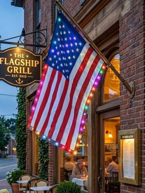 Last Day 70% OFF🔥 🦅 Illuminated 250th Anniversary USA Commemorative Flag - Premium LED Edition (3x5 Ft) -Bestseller