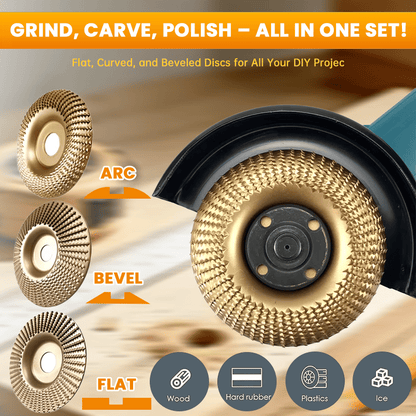 🔥 Buy One Get One Free | Heavy-Duty Wood Carving Disc Set (3PCS)