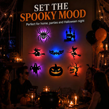 🔥Last Day Promotion 60% OFF|🎃 Halloween LED Silhouette Wall Light Stickers