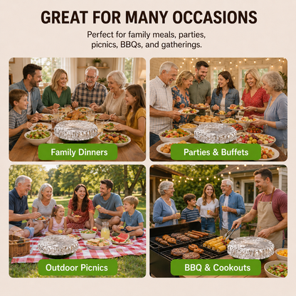 🎁Buy More Get More FREE |Jaxvolt®️ Home dining table & food container aluminum foil heat-retaining cover