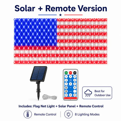 🎆 Must-Have Patriotic Solar Flag Lights, Waterproof & Dazzling🎉