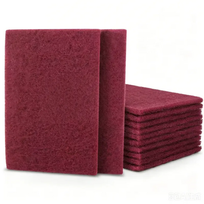 🔥LAST DAY 50% OFF🧽10-Pack Maroon Scuff Pads – Kitchen Cleaning, Paint Prep, Auto Restoration & Crafts