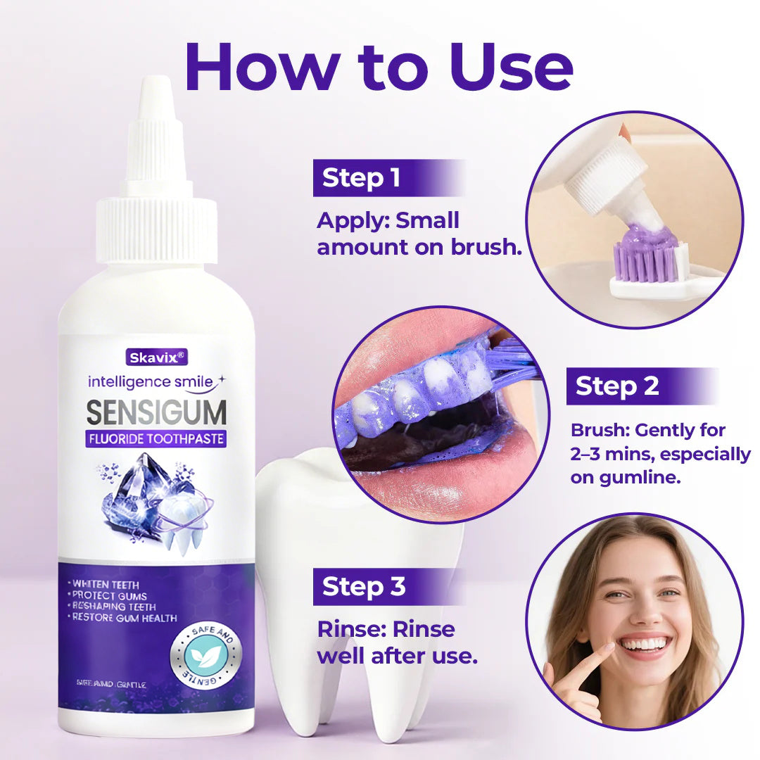 ⏰Last 4 hours Sale: Save 50%-Skavix® SensiGum Fluoride Toothpaste