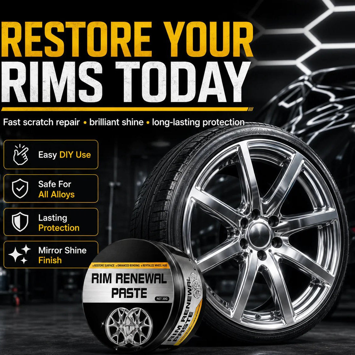 Buy 1 Get 1 Free🔥All-in-One Wheel Care & Restoration Paste