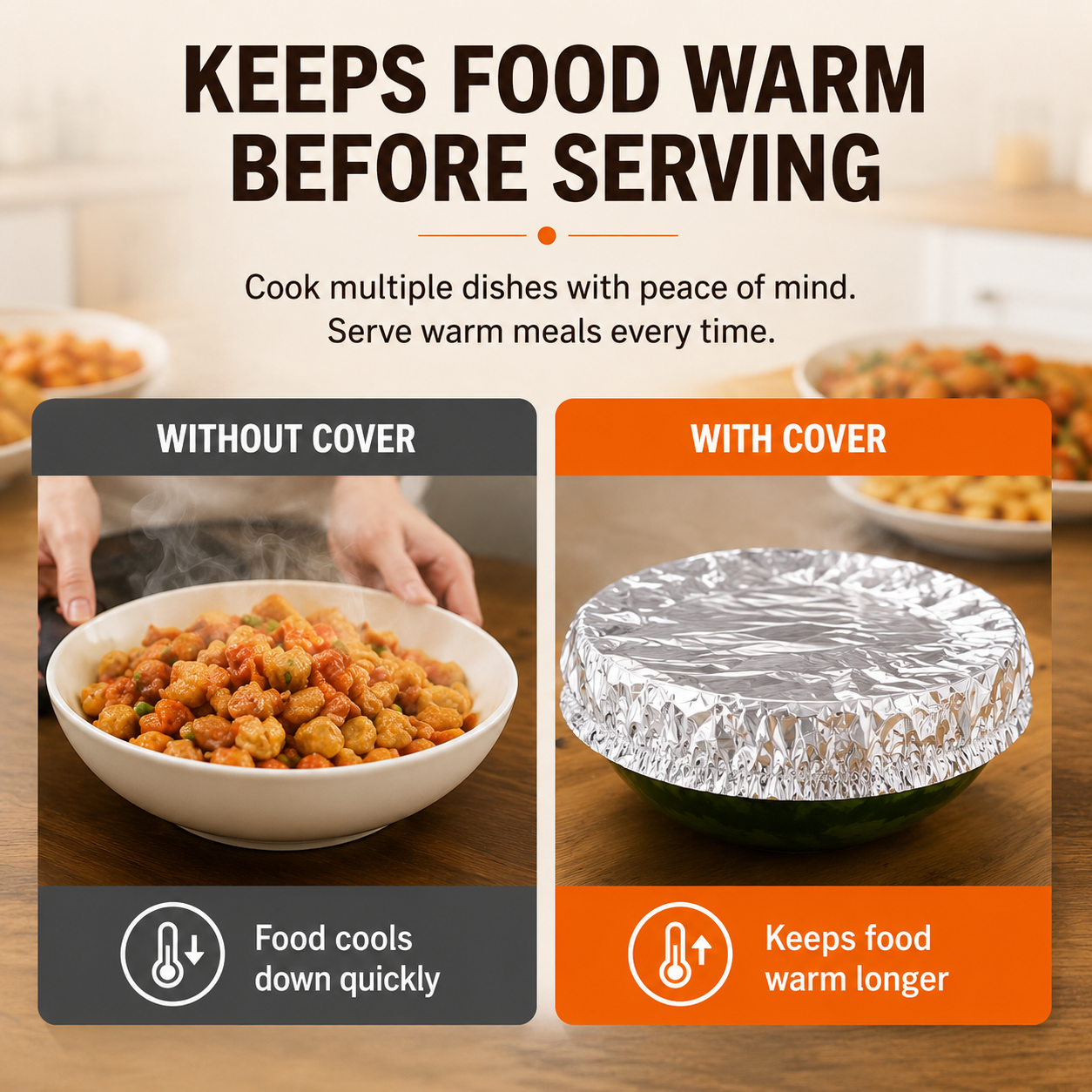 🎁Buy More Get More FREE |Jaxvolt®️ Home dining table & food container aluminum foil heat-retaining cover