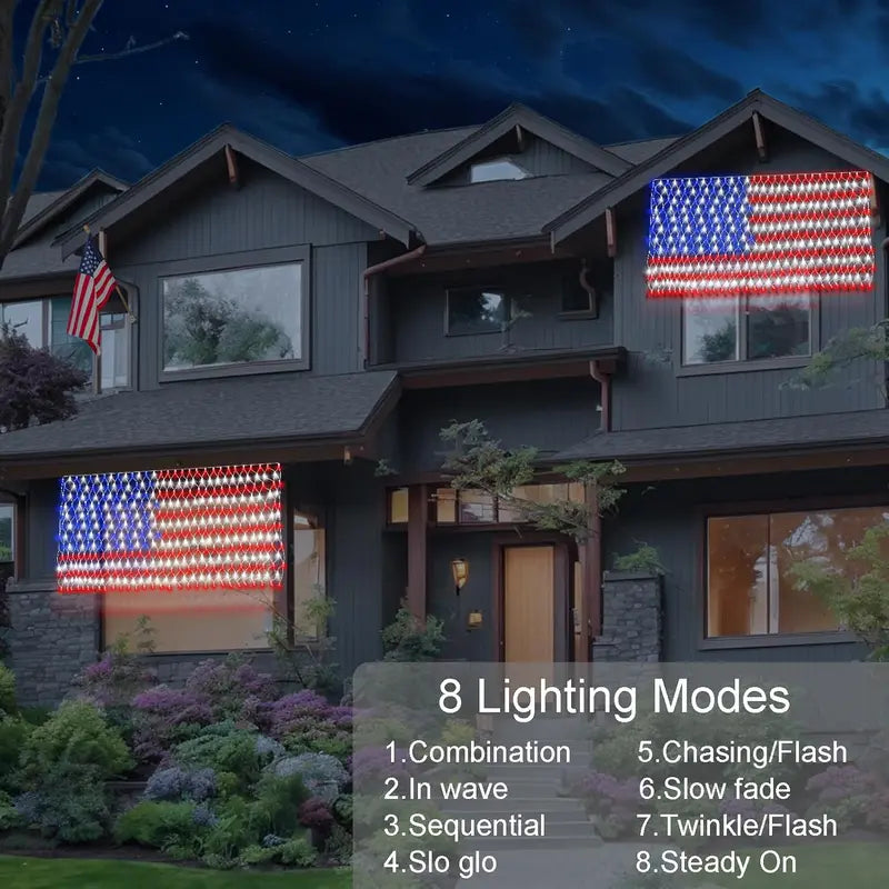 🎆 Must-Have Patriotic Solar Flag Lights, Waterproof & Dazzling🎉