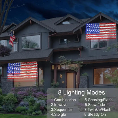 🎆 Must-Have Patriotic Solar Flag Lights, Waterproof & Dazzling🎉