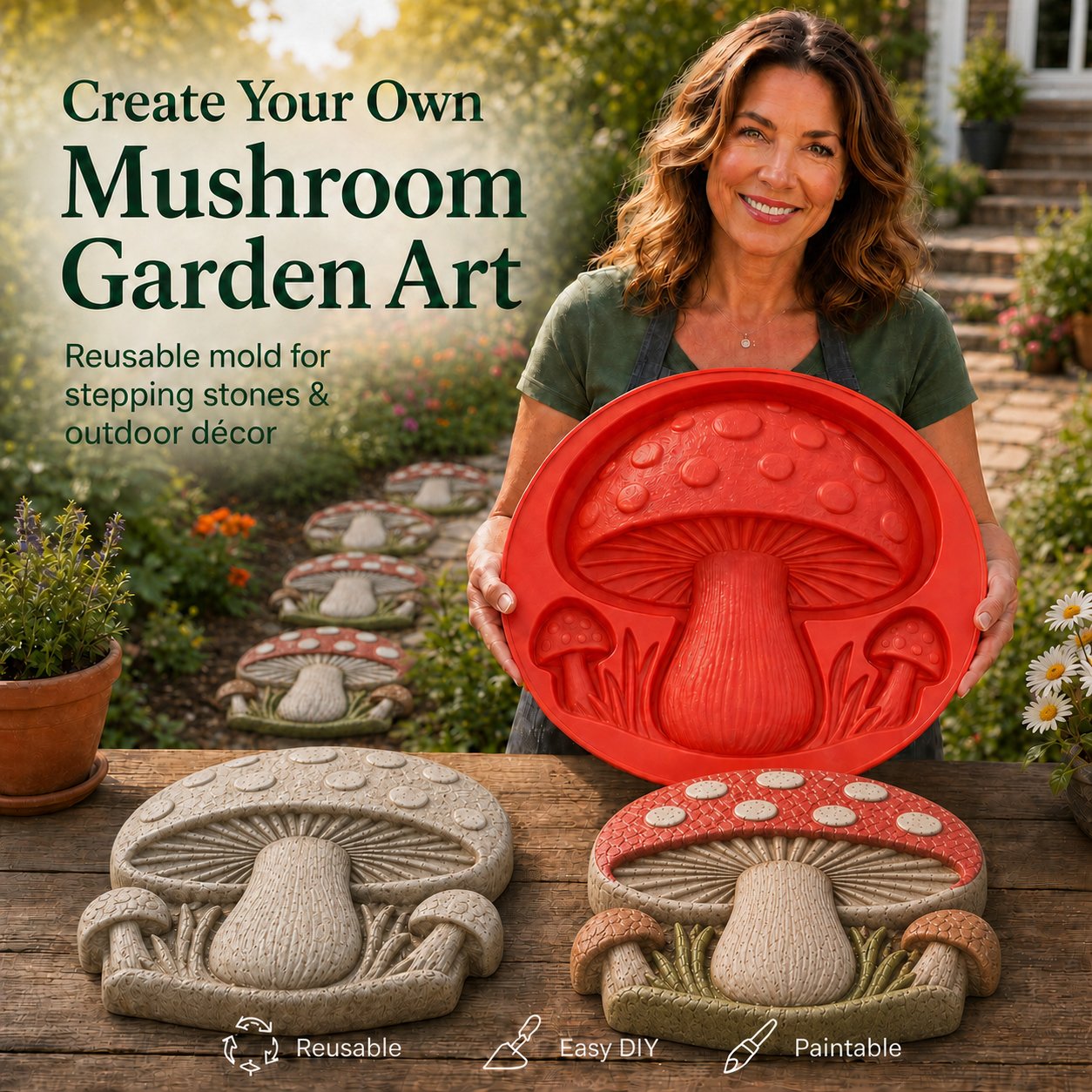 💥 LAST DAY 50% OFF - 🌻 Reusable Sunflower Stepping Stone Mold (📦Buy 2 Free Shipping)