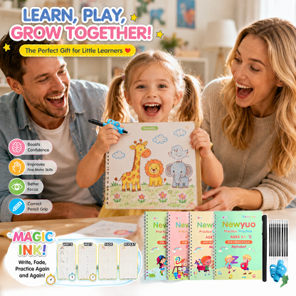 LAST DAY SALE 50%OFF💥📚Magic Writing Practice | Kids Practice Copybook Set (4Pcs/Set)