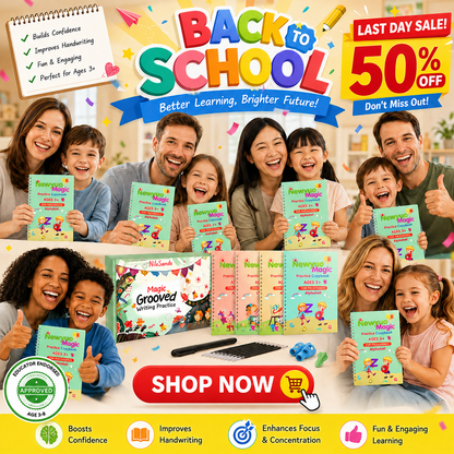 LAST DAY SALE 50%OFF💥📚Magic Writing Practice | Kids Practice Copybook Set (4Pcs/Set)