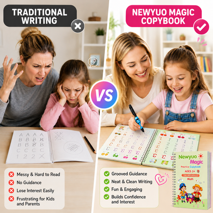 LAST DAY SALE 50%OFF💥📚Magic Writing Practice | Kids Practice Copybook Set (4Pcs/Set)