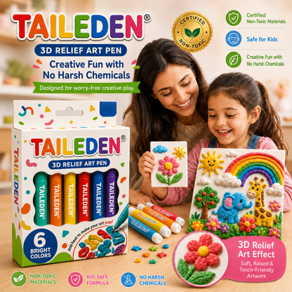 🔥Last Day Promotion 60% OFF丨TAILEDEN®️🖍️3D Relief Art Pen – Turn Flat Drawings Into Touchable 3D Art🪄