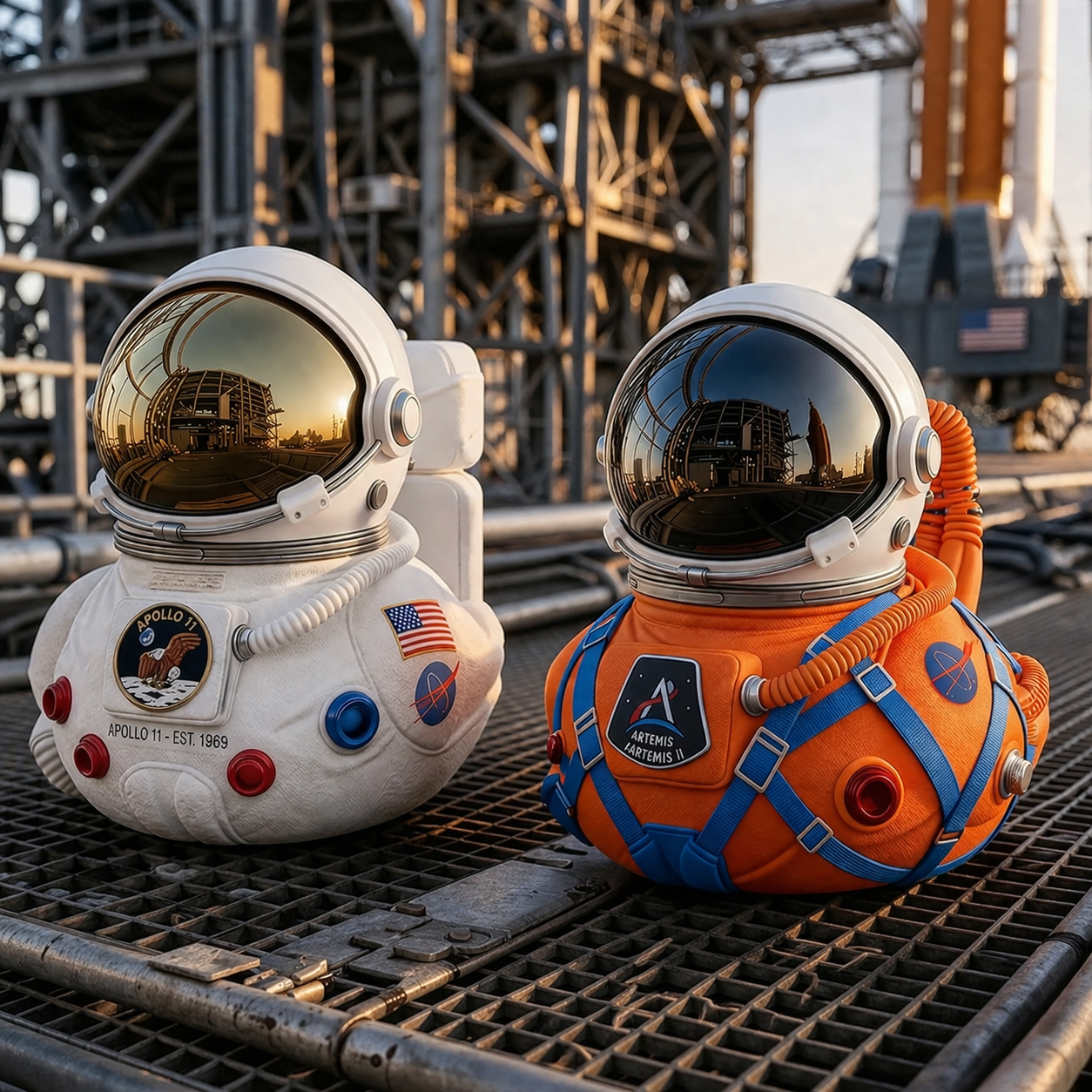 🚀Artemis II Mission Moon Launch Commemorative Astronaut Duck🌕