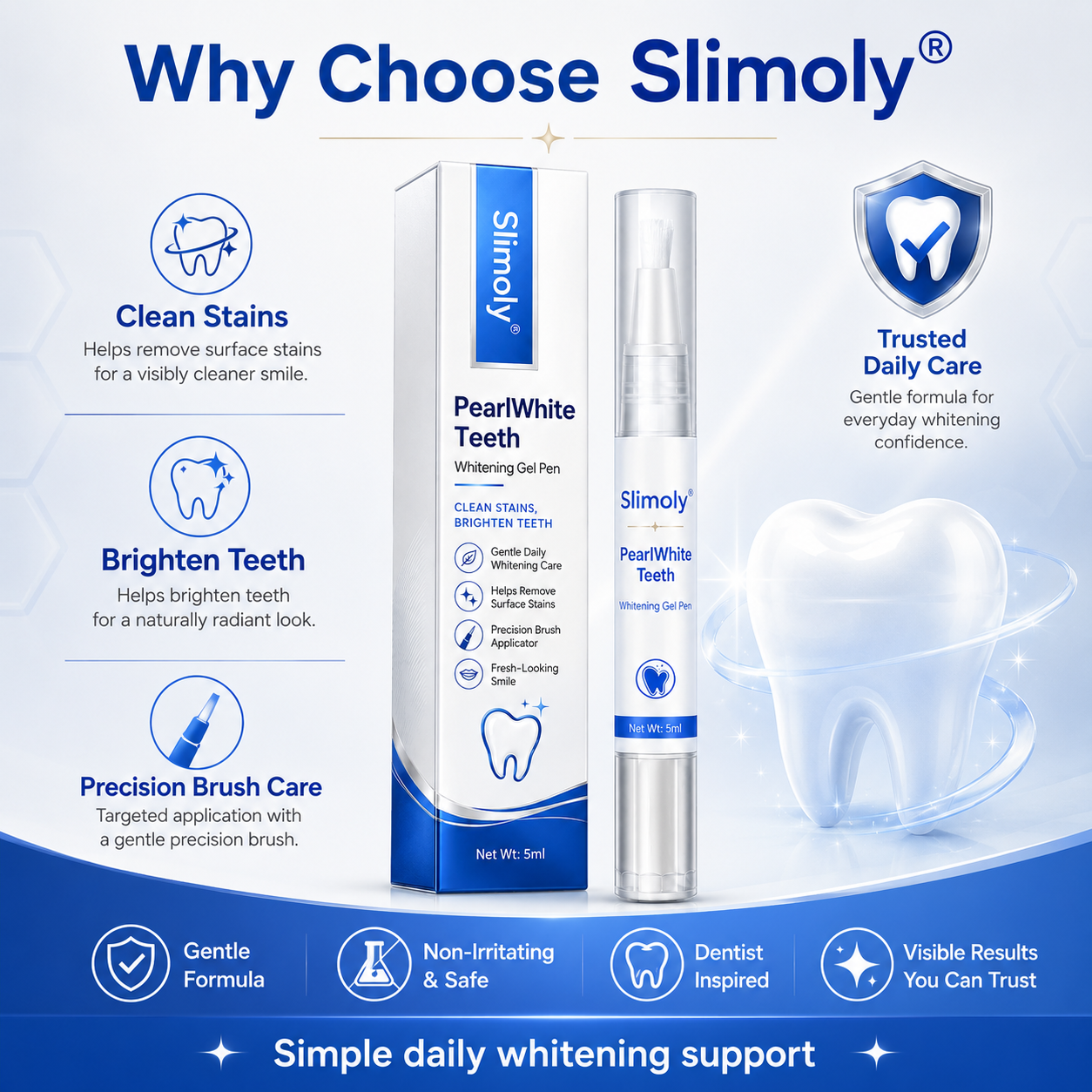 Slimoly® PearlWhite Teeth Whitening Gel Pen