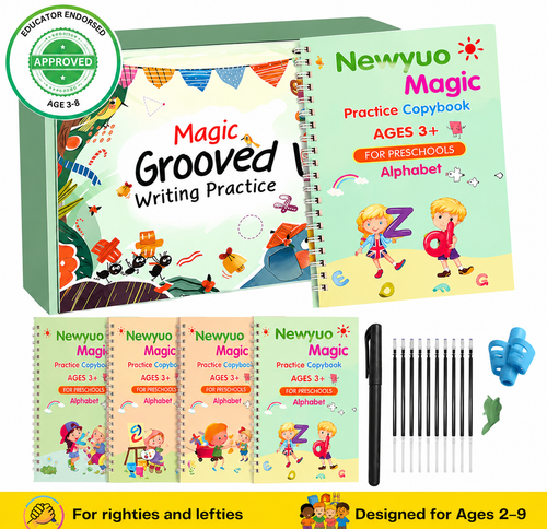 LAST DAY SALE 50%OFF💥📚Magic Writing Practice | Kids Practice Copybook Set (4Pcs/Set)