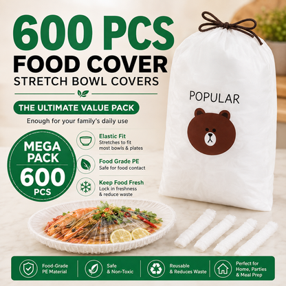 🔥Last Day Promotion 50% OFF丨100PCS Plastic Bowl Covers – Elastic Reusable Food Wrap