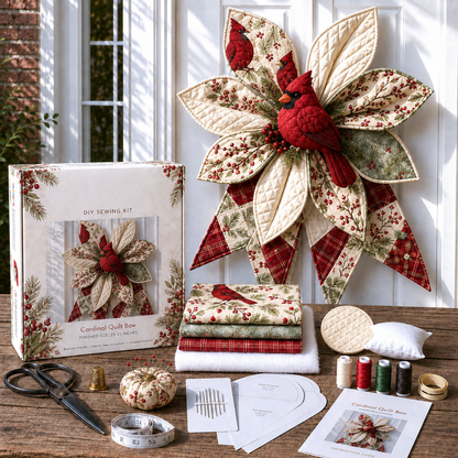 🔥Last Day 50% OFF- Large Patchwork Bow Sewing Kit | Complete Kit with All Tools & Step-by-Step Guide Included 💕