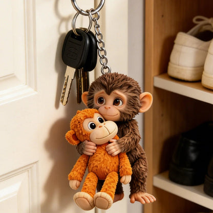 🐵3D Viral Hugging Monkey Keychain💕Emotional Gift for Animal Lovers, Family, Friends, Loved Ones🎁