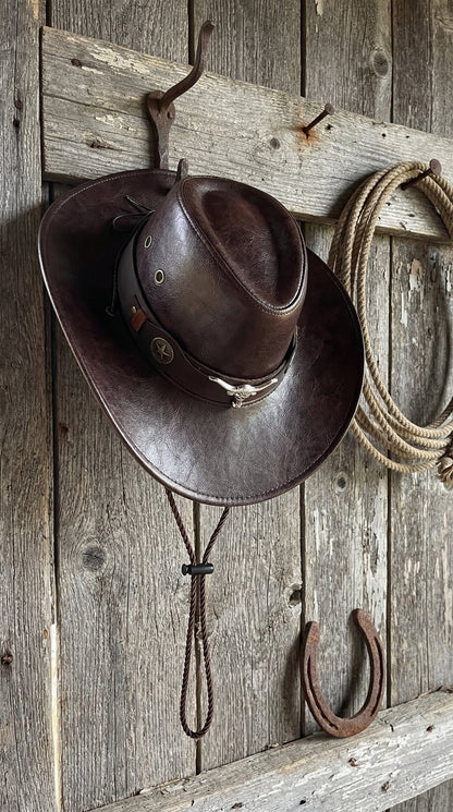 🤠Daisy’s Premium Handcrafted Leather Cattleman Hat –  Authentic Western Outback Style 🤠🌵