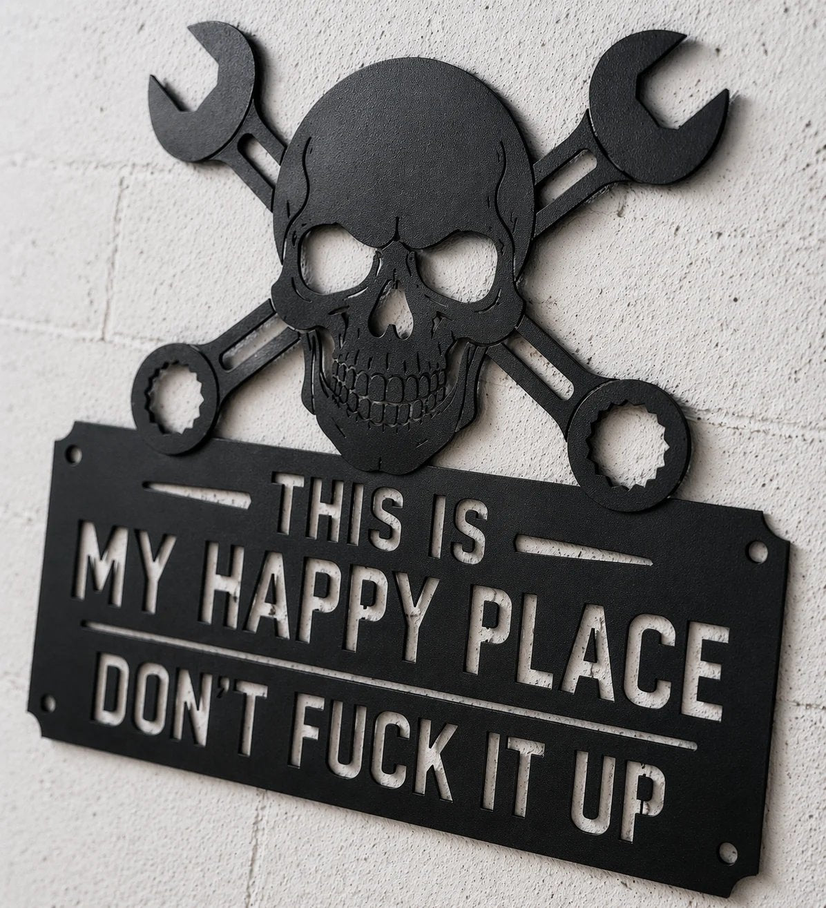 🔩🔧"This Is My Happy Place" Metal Tin Sign