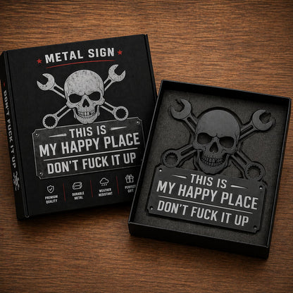 🔩🔧"This Is My Happy Place" Metal Tin Sign