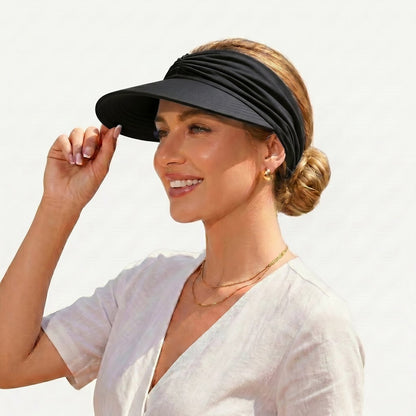 🔥HOT SALE 49% OFF👒 UPF 50+ Sun Visor Ponytail Hat | Wide Brim, Breathable, Foldable