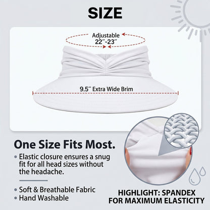 🔥HOT SALE 49% OFF👒 UPF 50+ Sun Visor Ponytail Hat | Wide Brim, Breathable, Foldable