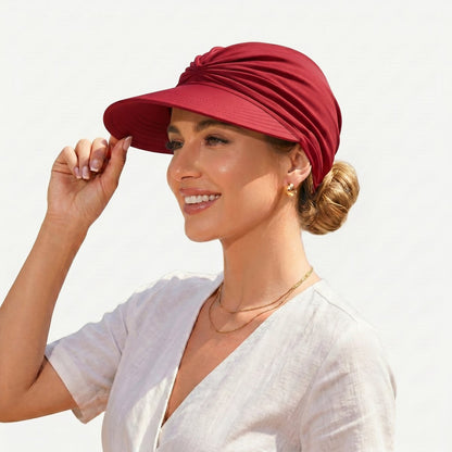 🔥HOT SALE 49% OFF👒 UPF 50+ Sun Visor Ponytail Hat | Wide Brim, Breathable, Foldable