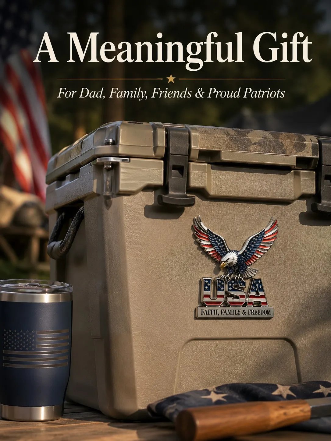 250th Anniversary 50% OFF - ★USA Faith, Family & Freedom★ Metal Emblem