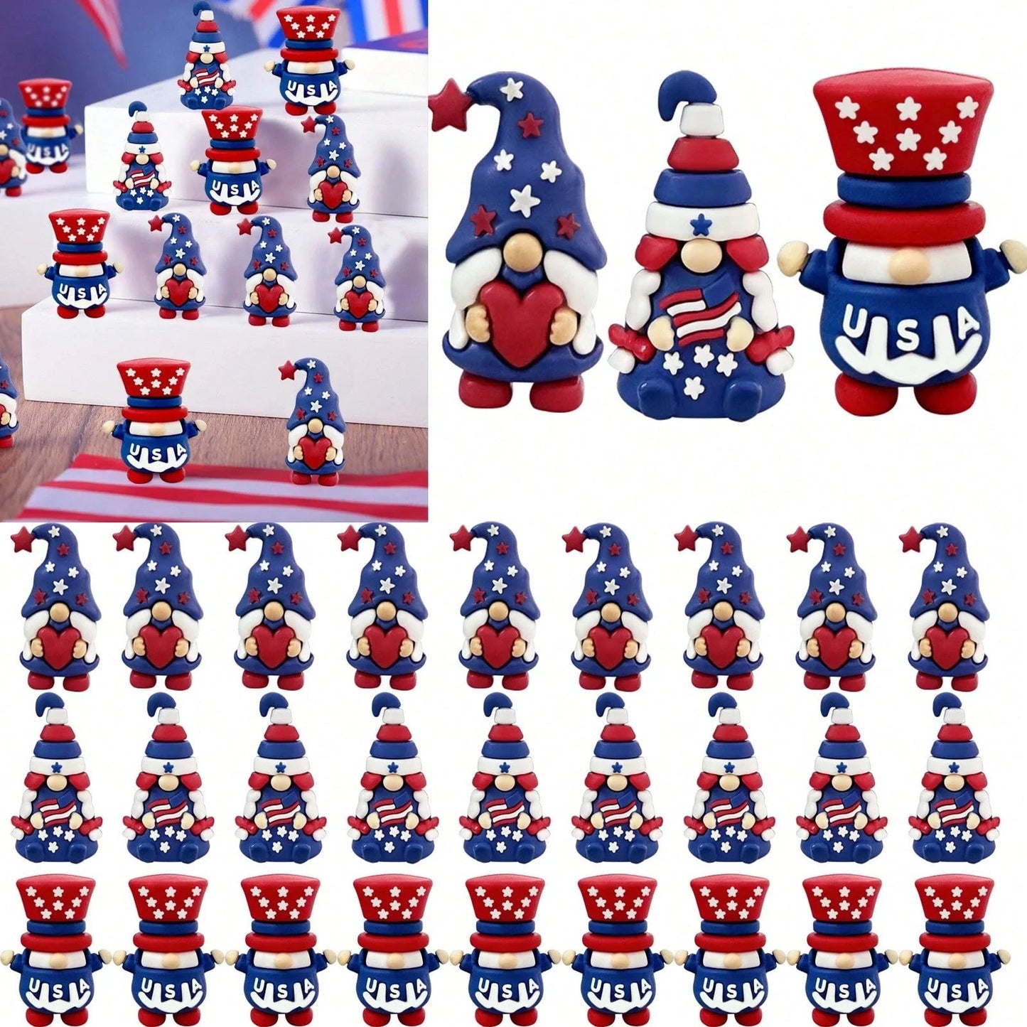 🔥Last Day 49% OFF - 🇺🇸 Patriotic gnome figurine, July 4th gift