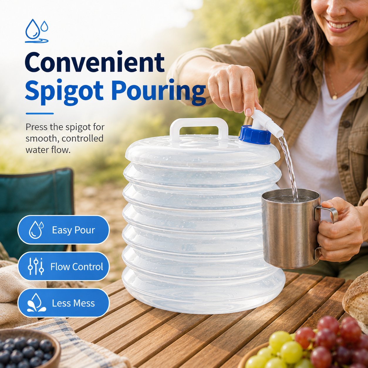 📢📢50% OFF !! ⏰Collapsible Water Container with Spigot