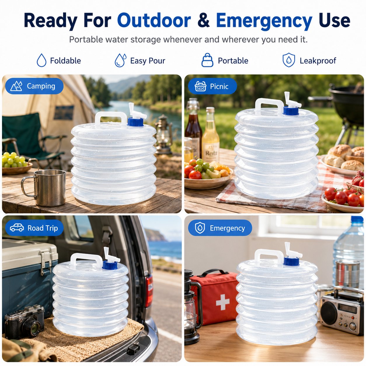 📢📢50% OFF !! ⏰Collapsible Water Container with Spigot