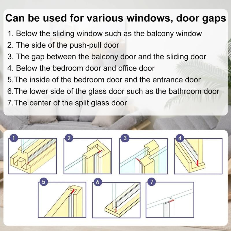 🔥Buy More Save More🔥16.4Ft Door Weather Stripping, (1.38in Width) for Doors Windows and Shower Doors