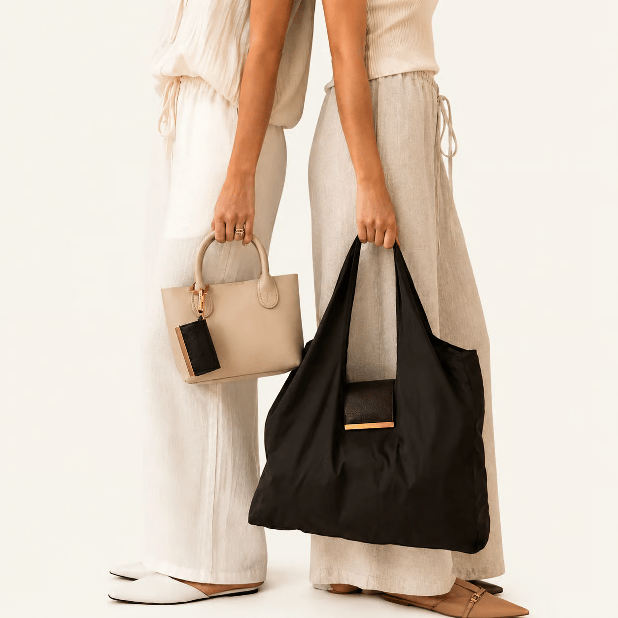 Jaxvolt®️ Charm Transformable Bag – Stylish Vegan Leather Tote & Keychain Charm
